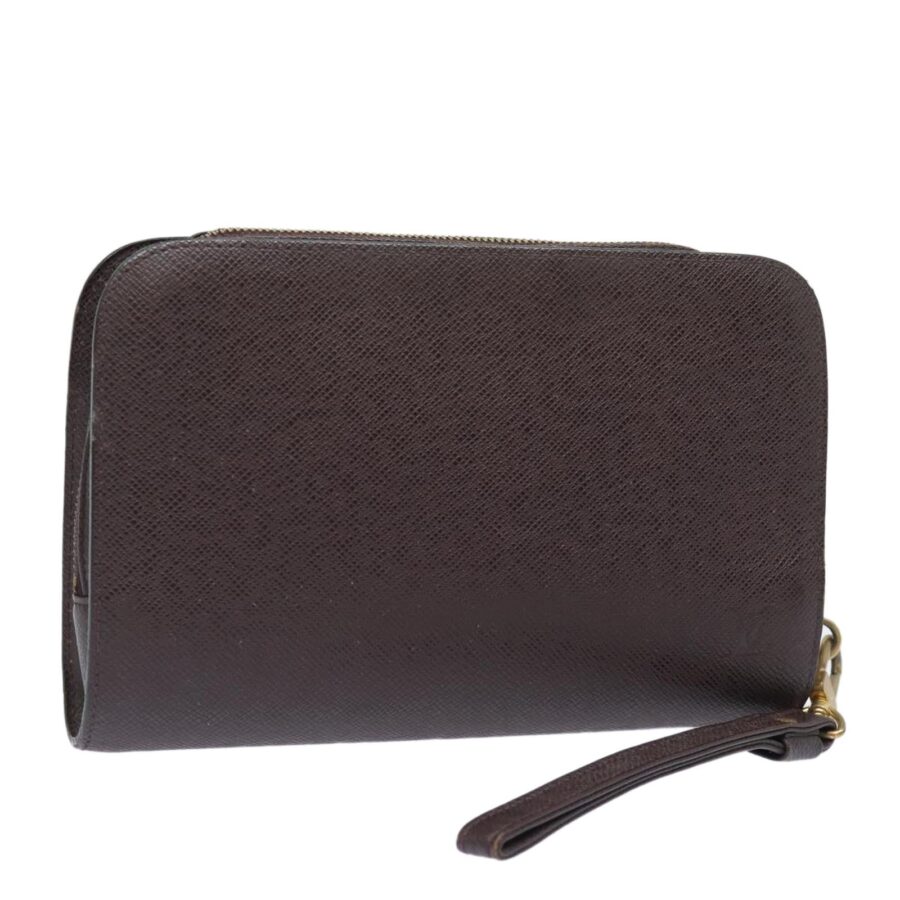 Taiga Leather Clutch Bag with Multiple Pockets | Studio Nafay