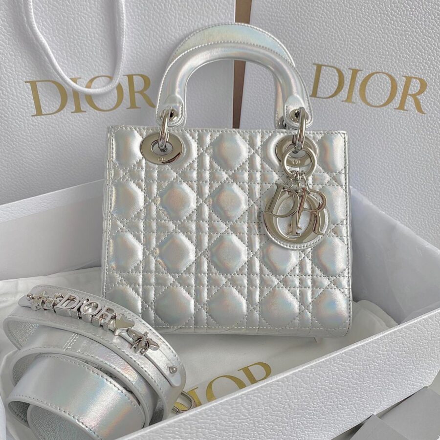 Louis Vuitton handbag silver – front view