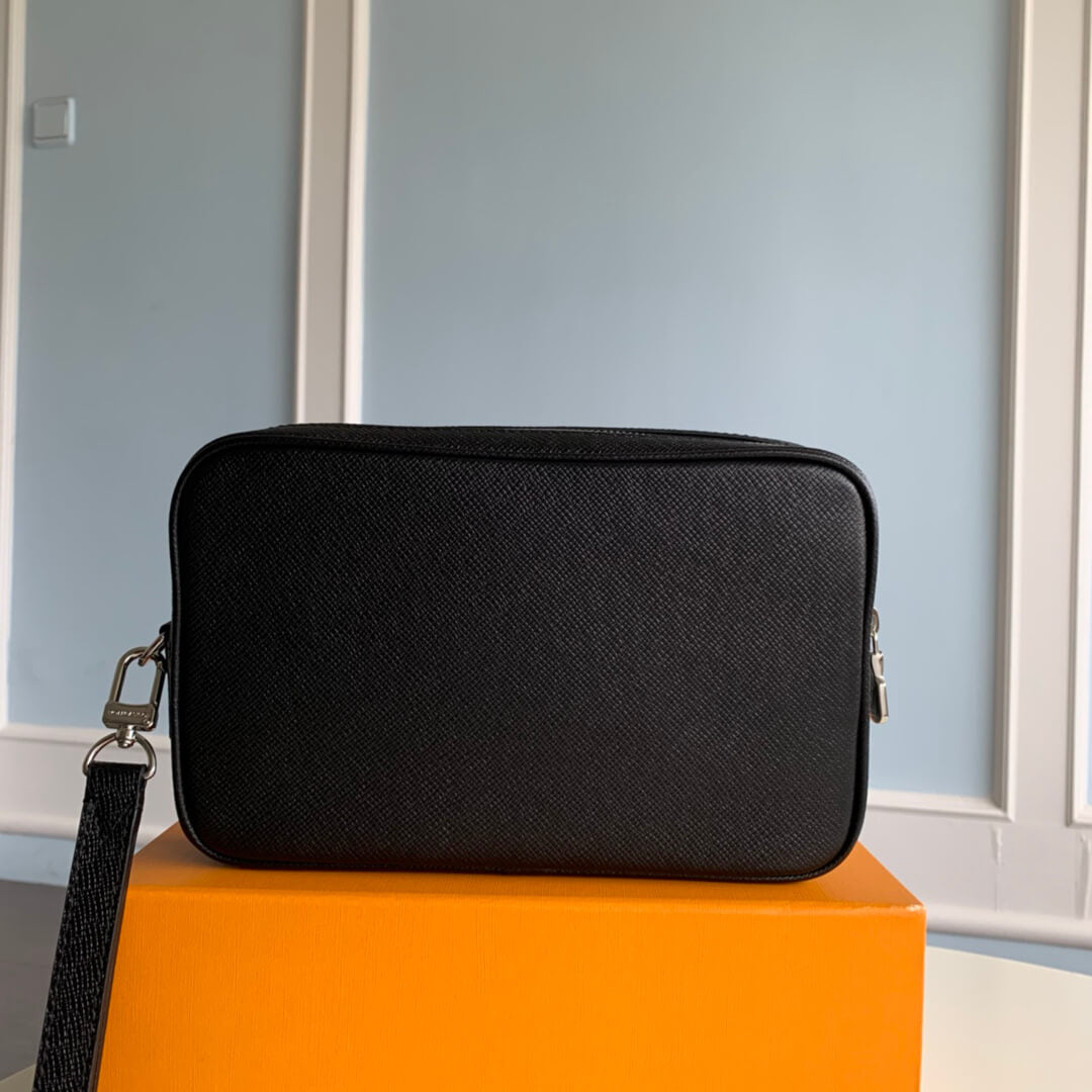 Pochette Kasai clutch bag black man bag 25cm