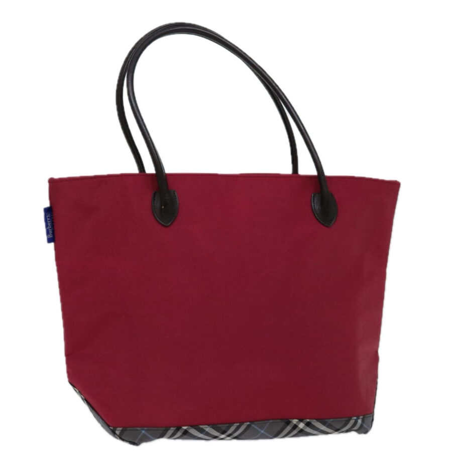 Burberry Blue Label Tote Bag Nylon Red Auth 69693 | Studio Nafay