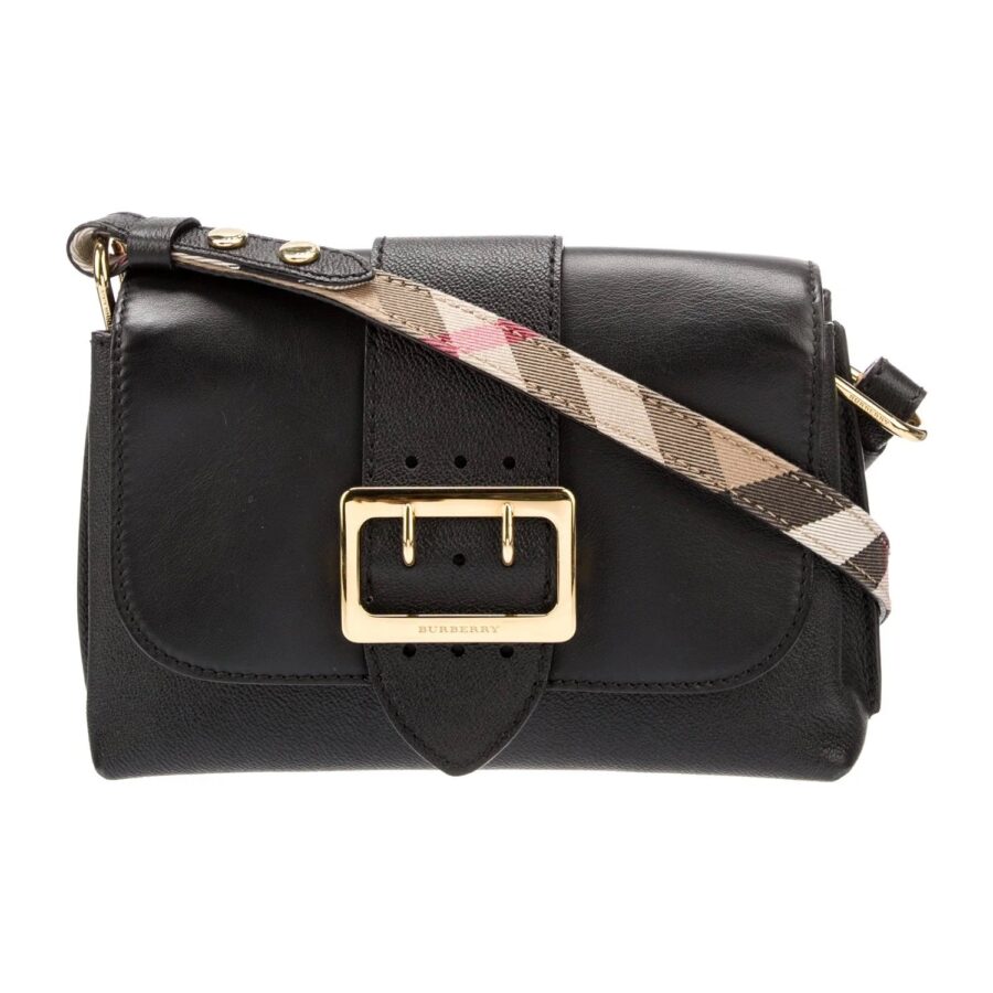 BURBERRY CALFSKIN LEATHER MEDIUM BUCKLE CROSSBODY BAG | Studio Nafay