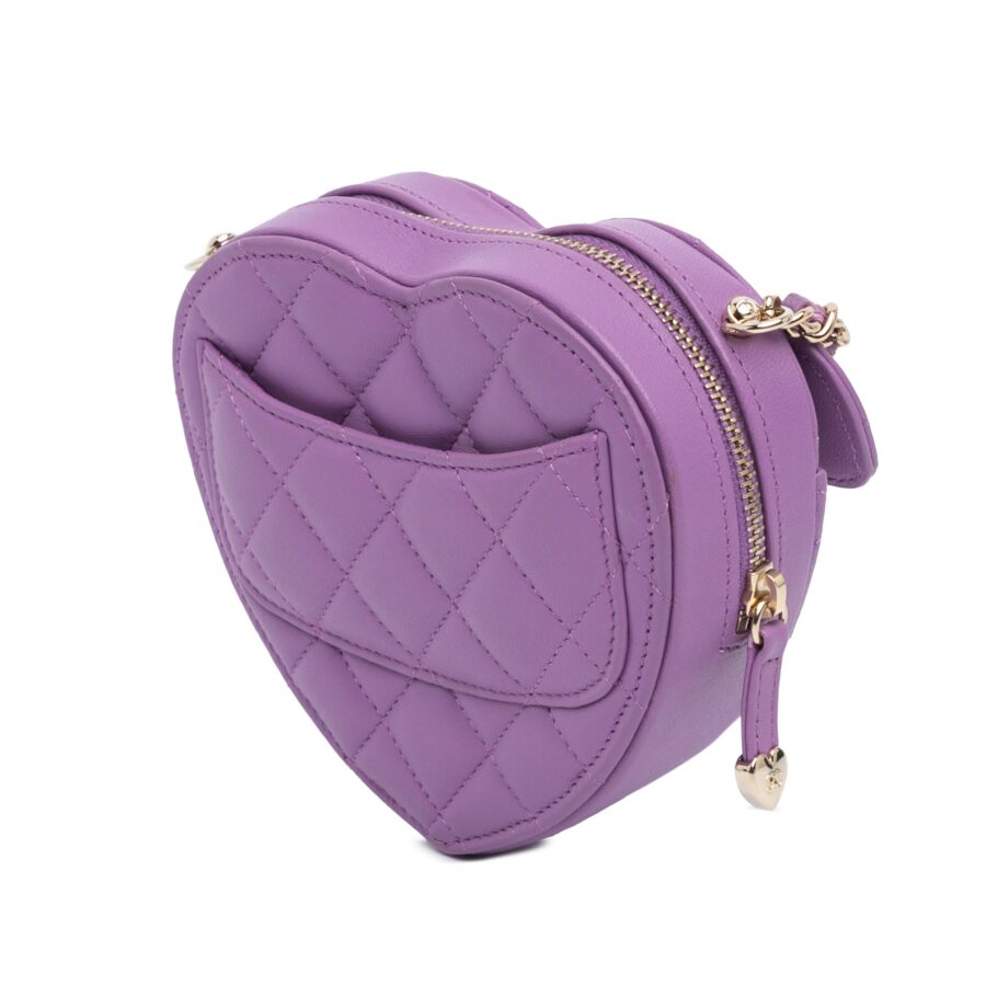 Chanel Crossbody purple bag – front view