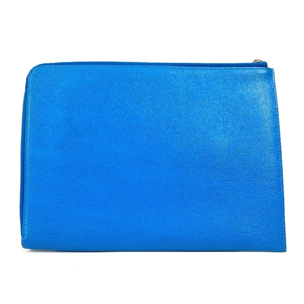 Fendi Clutch Bag Leather Blue Monster Bugs Rhinestone Women(unisex)
