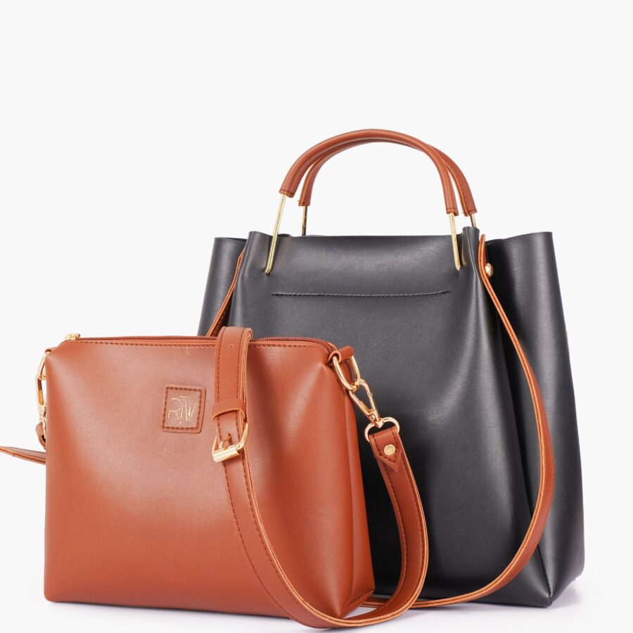 Black metal handle Tote Bags | Studio Nafay