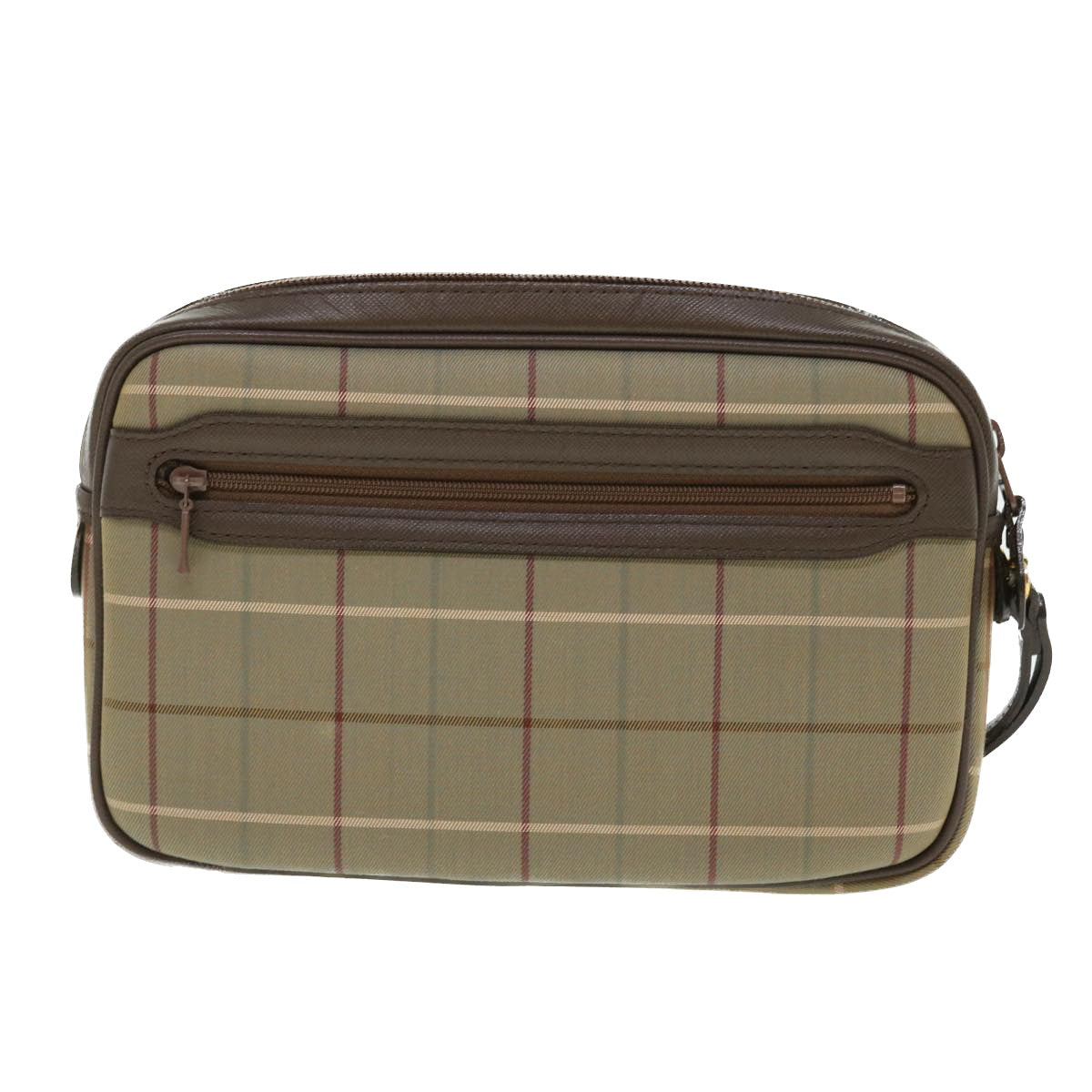 BURBERRYSs Nova Check Clutch Bag Canvas Leather Brown Auth bs7645 - Product Image 2