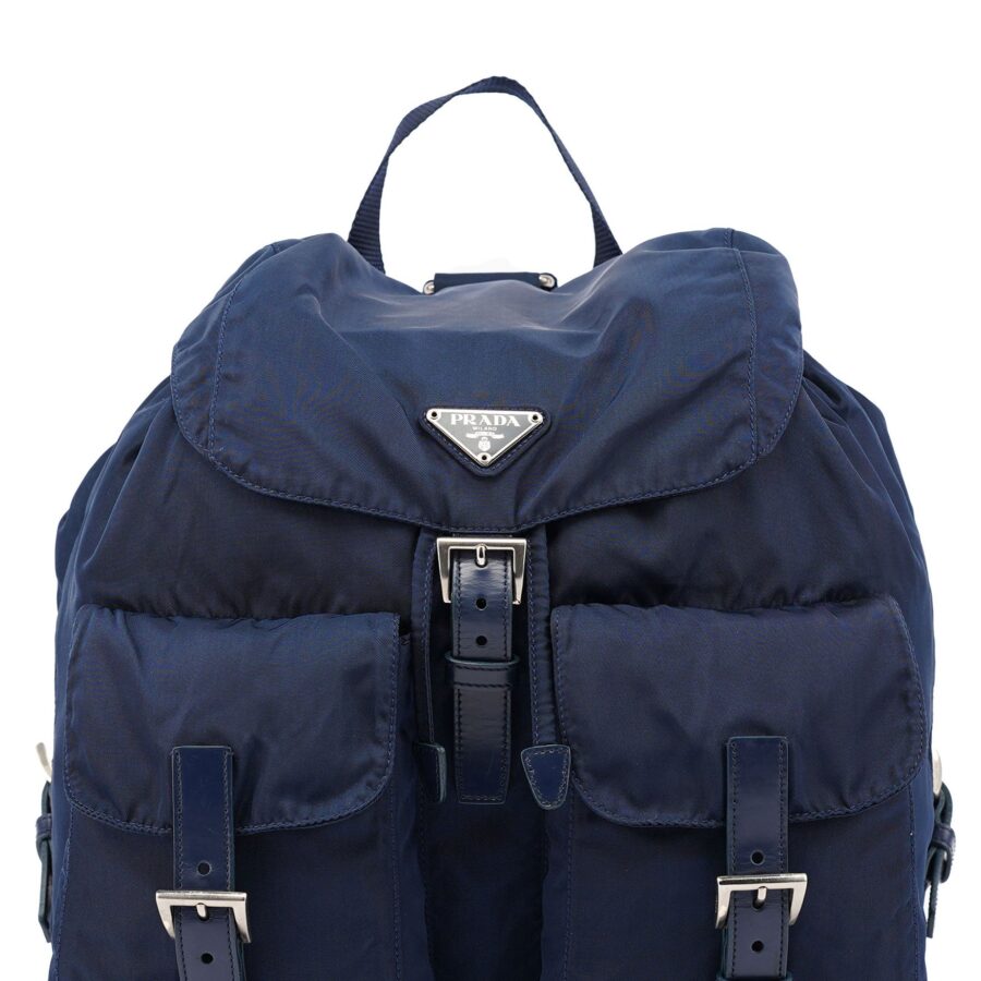 Designer Backpack blue bag – front view