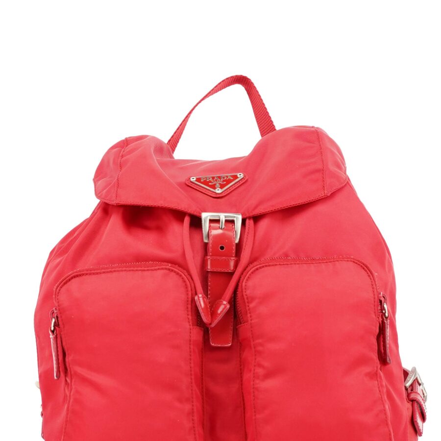 Designer Backpack red bag – front view