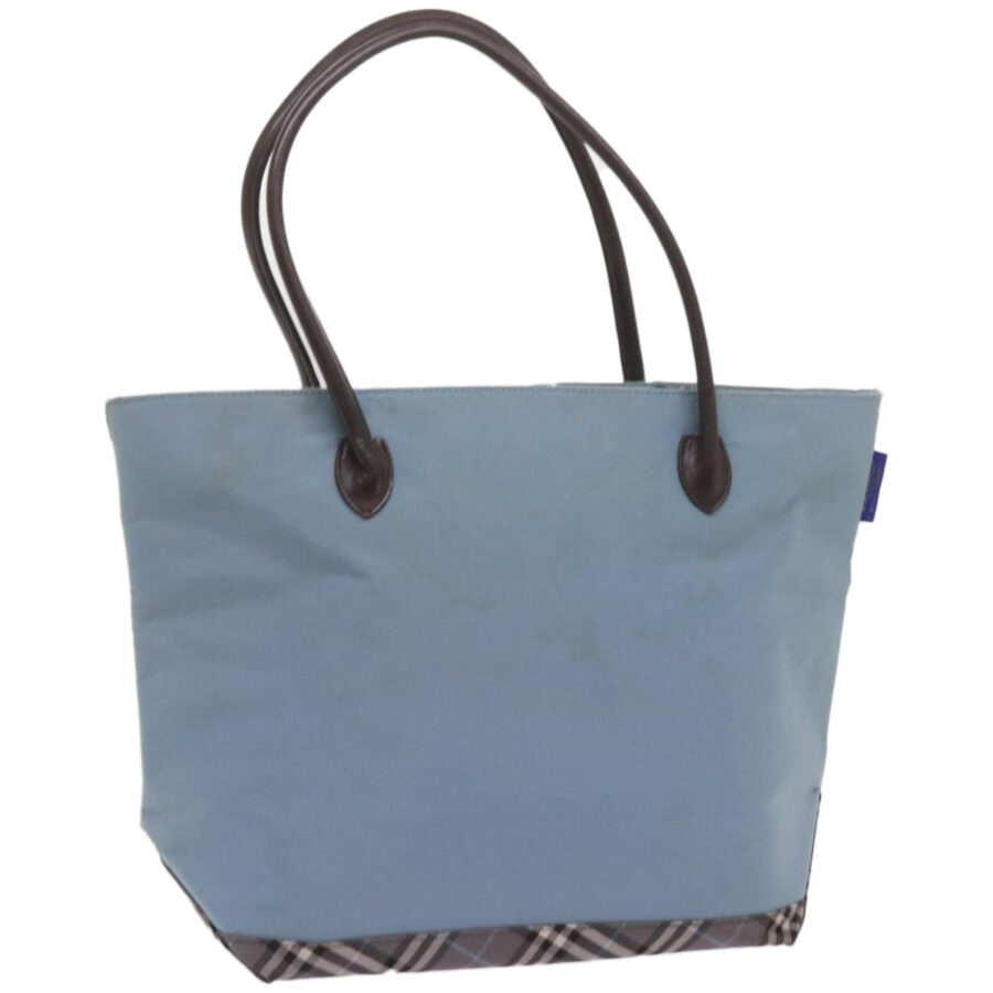 Burberry Blue Label Tote Bag Nylon Light Blue Auth ti1542 | Studio Nafay
